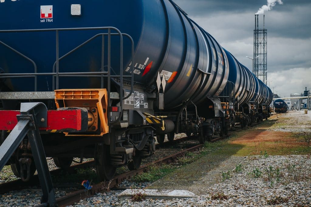 Goederentrein voor vervoer gevaarlijke stoffen