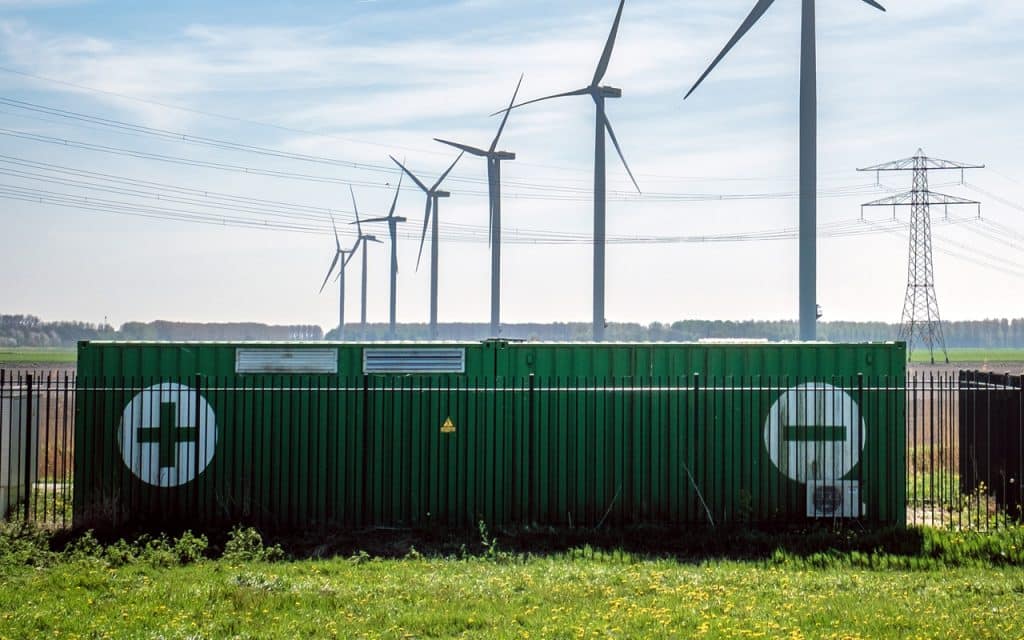 Grote batterij voor windmolens