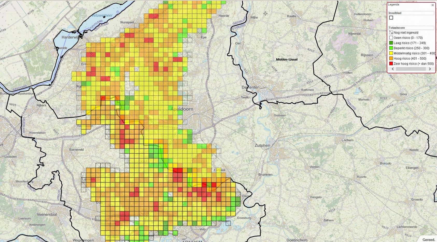 De Risico Index Natuurbranden (RIN) geeft inzicht in de kans op het ontstaan van een onbeheersbare brand en op de mogelijke impact van een brand.