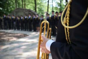 Ceremonie tijdens de brandweerherdenking