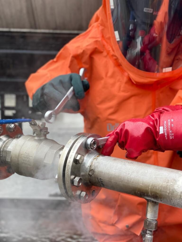 incidentbestrijding van ammoniakincidenten.