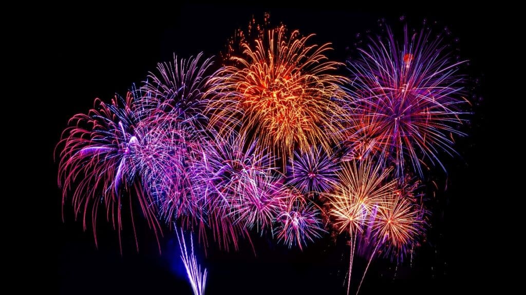 vuurwerk tijdens oudjaarsdag