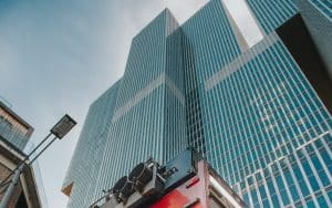 Hoge gebouwen in Rotterdam