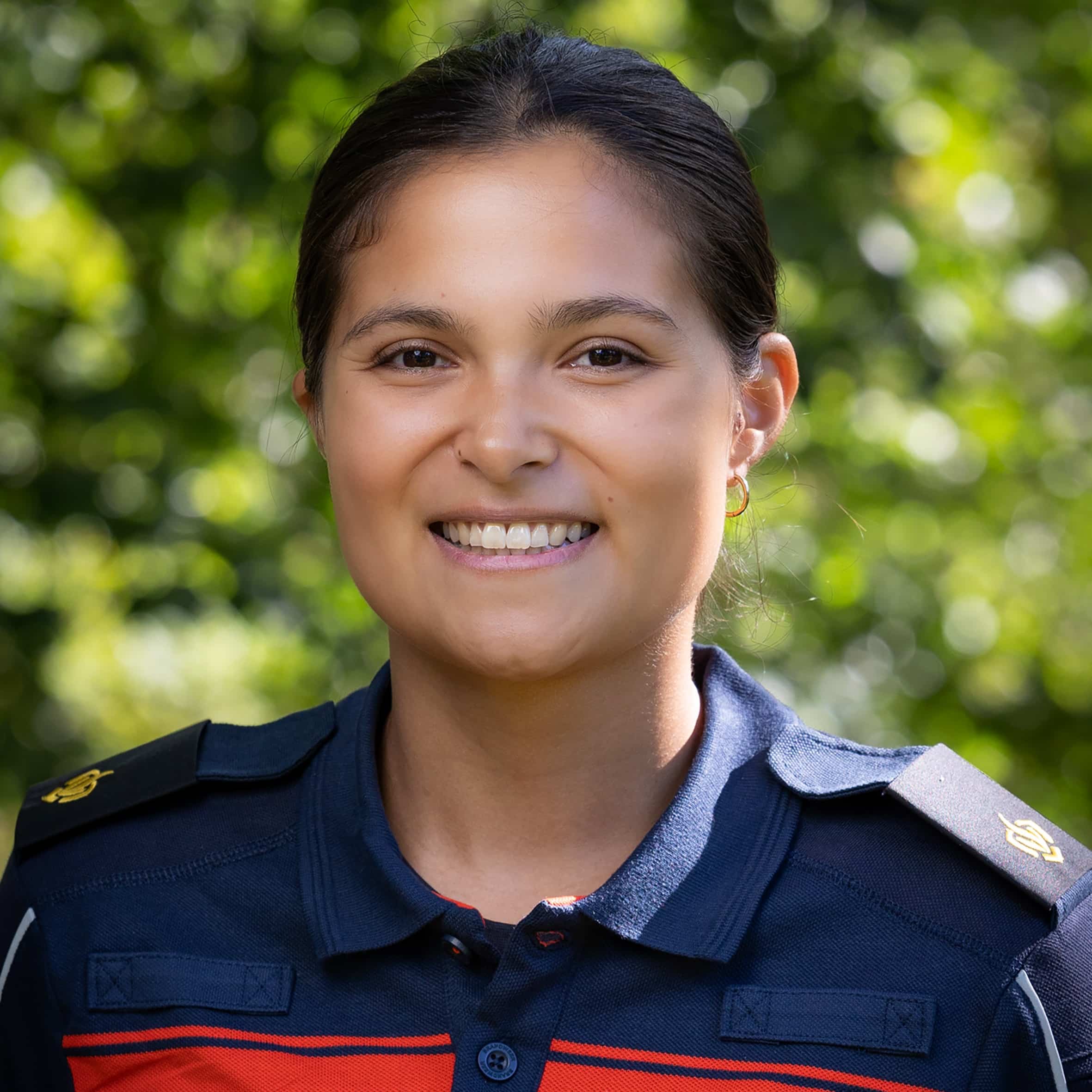 Foto: NIPV. Kayley, student van de 55e voltijdopleiding Brandweerofficier.