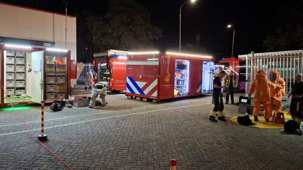 Brandweer en SIE in actie bij het incident in Eindhoven.